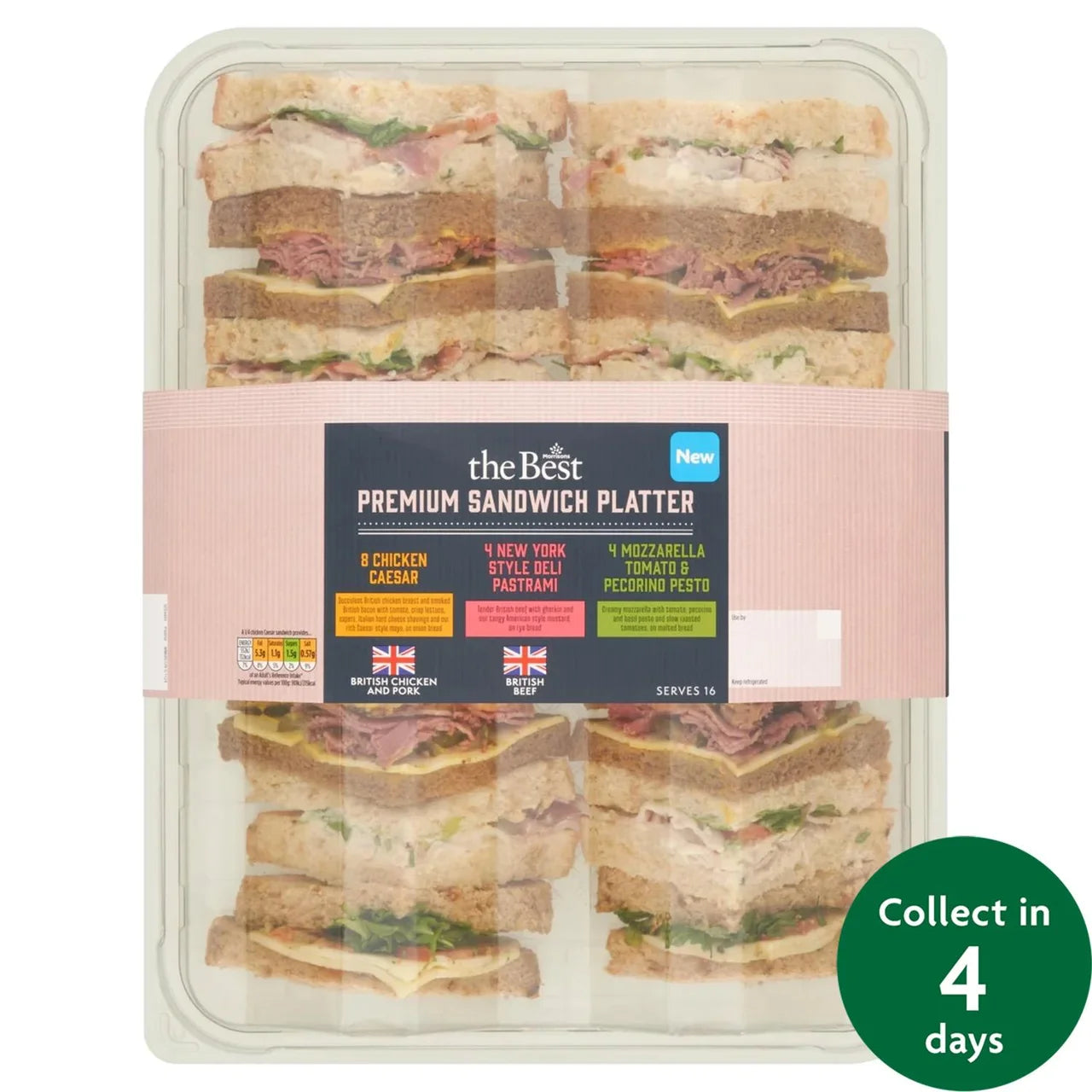 FTO The Best Premium Sandwich Platter (16 Pieces) - Eat On Same Day