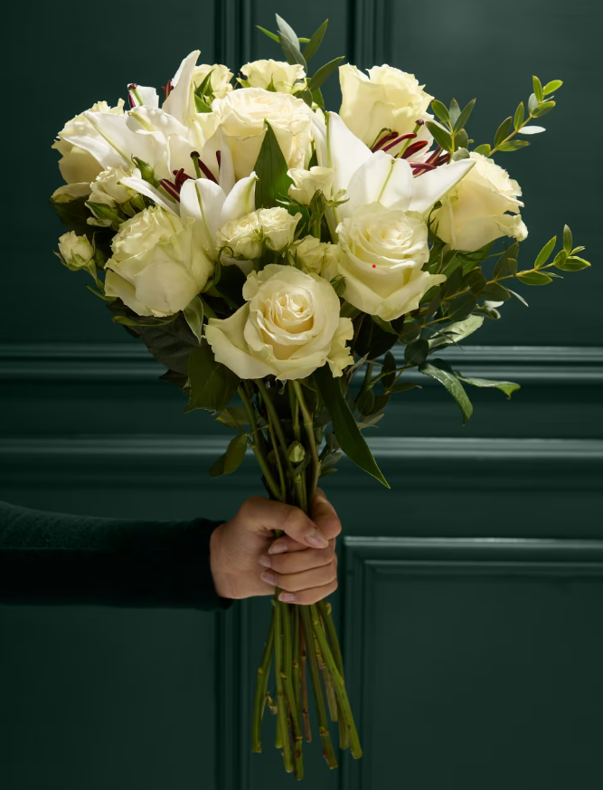 White Rose & Lily Bouquet