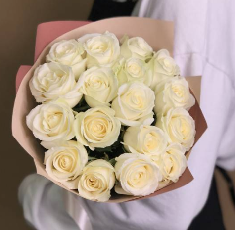 18 White Roses