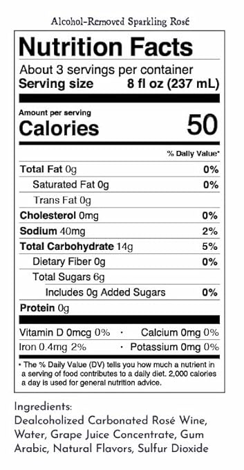 Missing Thorn Classic Sparkling Rosé Alcohol-Removed Wine by Aaron Pott - Sip Clean Non-Alcoholic Wine with Pomegranate & Cranberry Notes – Low Sugar, Vegan, Gluten-Free, 30 Calories per 5 oz.