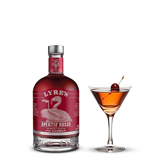 Lyre's Vermouth Alternative, Non Alcoholic Aperitif Rosso for Zero Proof Negroni, Manhattan and Cocktails, Award Winning Non Alcoholic Sweet Vermouth (23.7 Fl Oz)