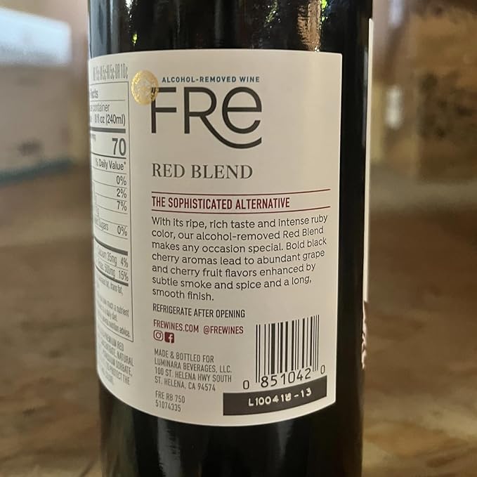 Sutter Home Fre Premium Red Blend Non-alcoholic Wine (6 Bottles)