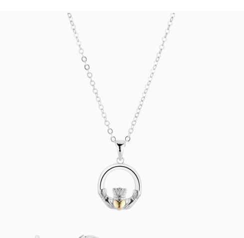 Argento Silver Heart Of Gold Claddagh Gift Set