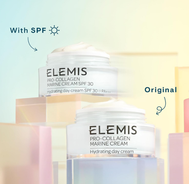 ELEMIS Pro-Collagen Marine Cream SPF30 – Anti-Wrinkle Face Moisturiser, Hydrating Day Cream, 50ml