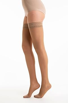 Relaxsan Compression Stockings Hold Up Stockings for Women 18-22 mmHg, Basic 870