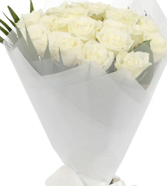 20 White Roses Bouquet