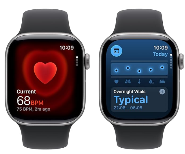 Apple Watch Series 11 GPS 46mm Smartwatch with Space Grey Aluminium Case with Black Sport Band S/M. Sleep Score, Fitness Tracker, Health Monitoring, Always-On Display, Water Resistant