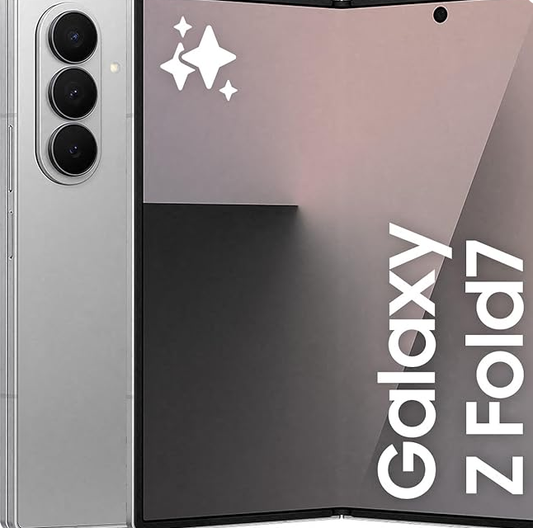 Samsung Galaxy Z Fold7 AI Phone, Thin and Light Foldable Design, Large Screen, 200MP Camera, 256GB Storage, 12GB Memory, 4400 mAh Battery, Silver Shadow, 3 Year Samsung Extended Warranty (UK Version)