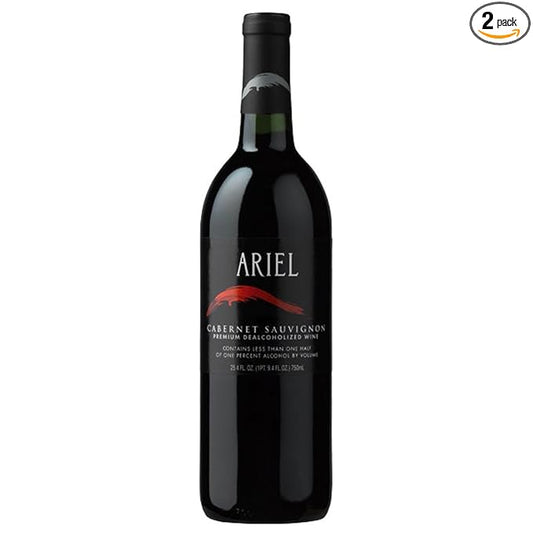 Ariel Vineyards Chardonnay and Cabernet Sauvignon Dealcoholized Wine - Bundled by Louisiana Pantry (Combo, 2 Pack)