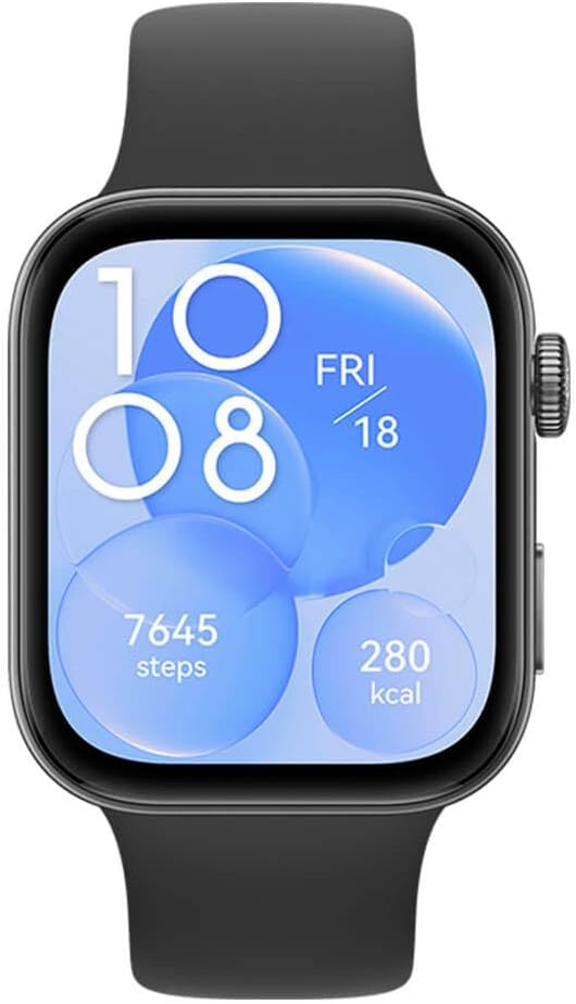 HUAWEI WATCH FIT 3 Smartwatch for men women, iOS & Android, Up to 10 Days Battery Life, Bluetooth Calls, GPS Smartwatch, Aluminum Case, AMOLED Display, Health&Fitness Tracker, Black Strap