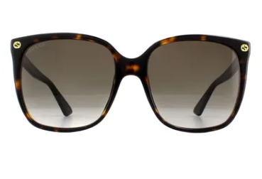 Gucci Cat Eye Havana Grey Gradient Sunglasses