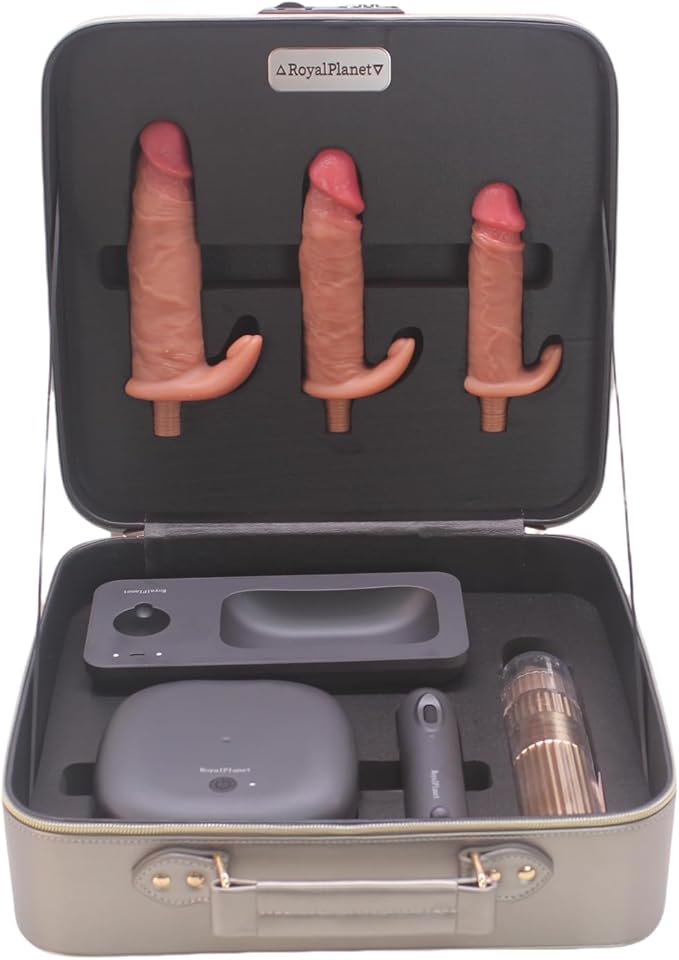 Fully Automatic Extendable and Retractable Vibrating Penis for Women, Male Anal Intercourse, Adult Toys for Couples, Sexual Aids (Gray, S-3PCS)