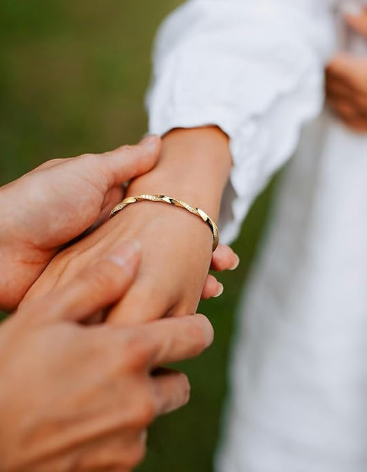 Gold Bracelets for Women Gifts with Lab-Grown Moissanite|D Clolor VVS1 Clarity 3EX Cut|S925 Sterling Silver Plated 14K Gold Stackable Non Tarnish