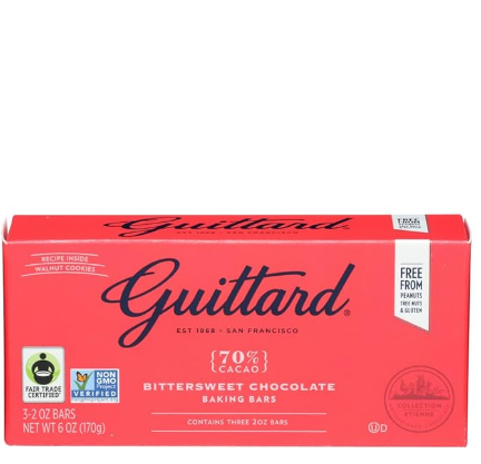 Guittard, Bar Chocolate Baking Bittersweet, 2 Ounce, 3 Pack