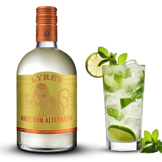 Lyre's White Rum Alternative, Award-Winning Non Alcoholic White Rum, Zero Proof Rum for Mocktails & Non Alcoholic Drinks, Low Calorie Rum (23.7 Fl Oz)