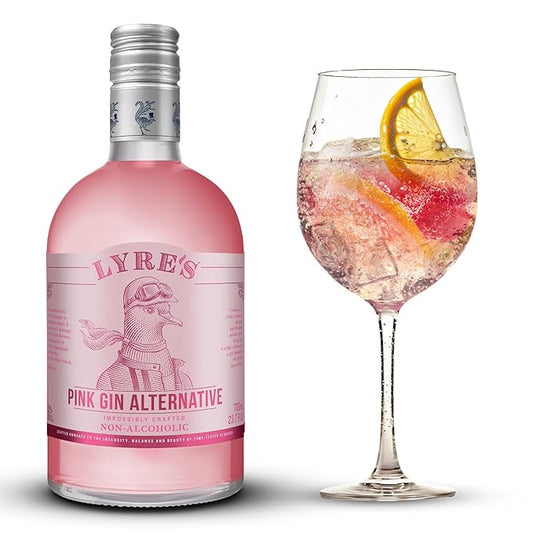 Lyre’s Pink London Spirit, Award-Winning Non Alcoholic Pink Gin Alternative, Zero Proof Botanical Spirit for Alcohol Free Pink Gin & Tonics and Mocktails (23.7 Fl Oz)