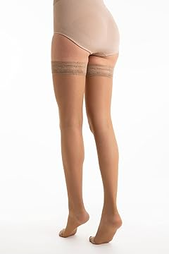 Relaxsan Compression Stockings Hold Up Stockings for Women 18-22 mmHg, Basic 870