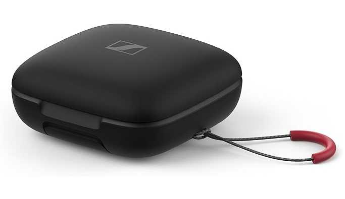 Sennheiser MOMENTUM Sport Earbuds with Fitness Tracker for Heart Rate and Body Temperature - Crystal-Clear Sound with Adaptive ANC, Secure Fit, 24-Hour Battery Life - Black