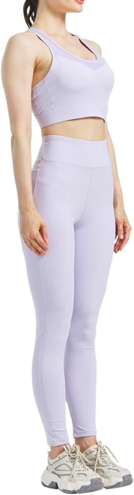 Nesyd Women's 1 Piece Workout Sets Yoga Outfits Sport Running Fitness Exercise Gym Athletic Tracksuits Sportwear Activewear