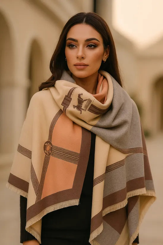 Lemon Daisy Accessories Horse Print Wrap Scarf Shawl