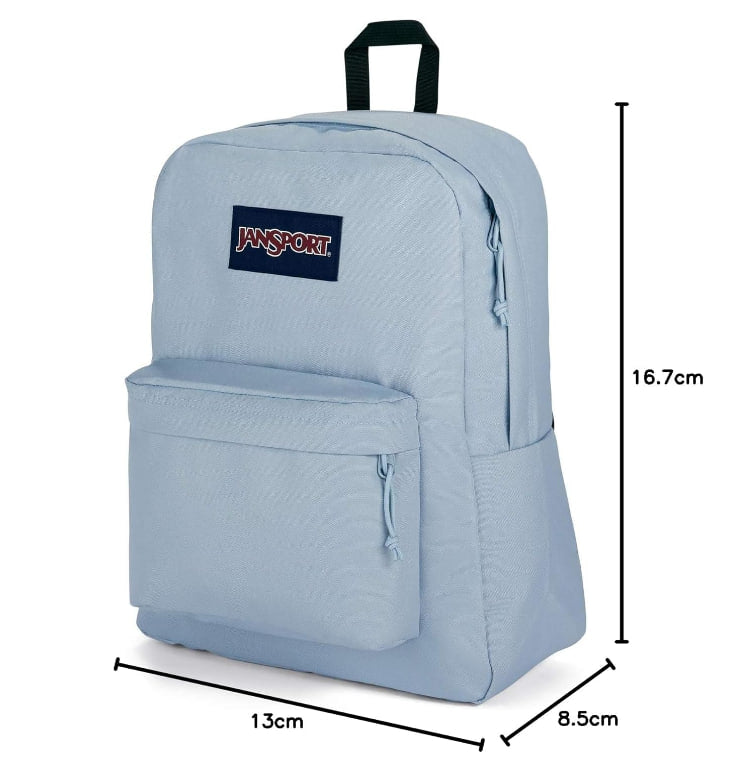 JanSport SuperBreak Backpack - School, Travel, or Work Bookbag with Water Bottle Pocket, Blue Dusk
