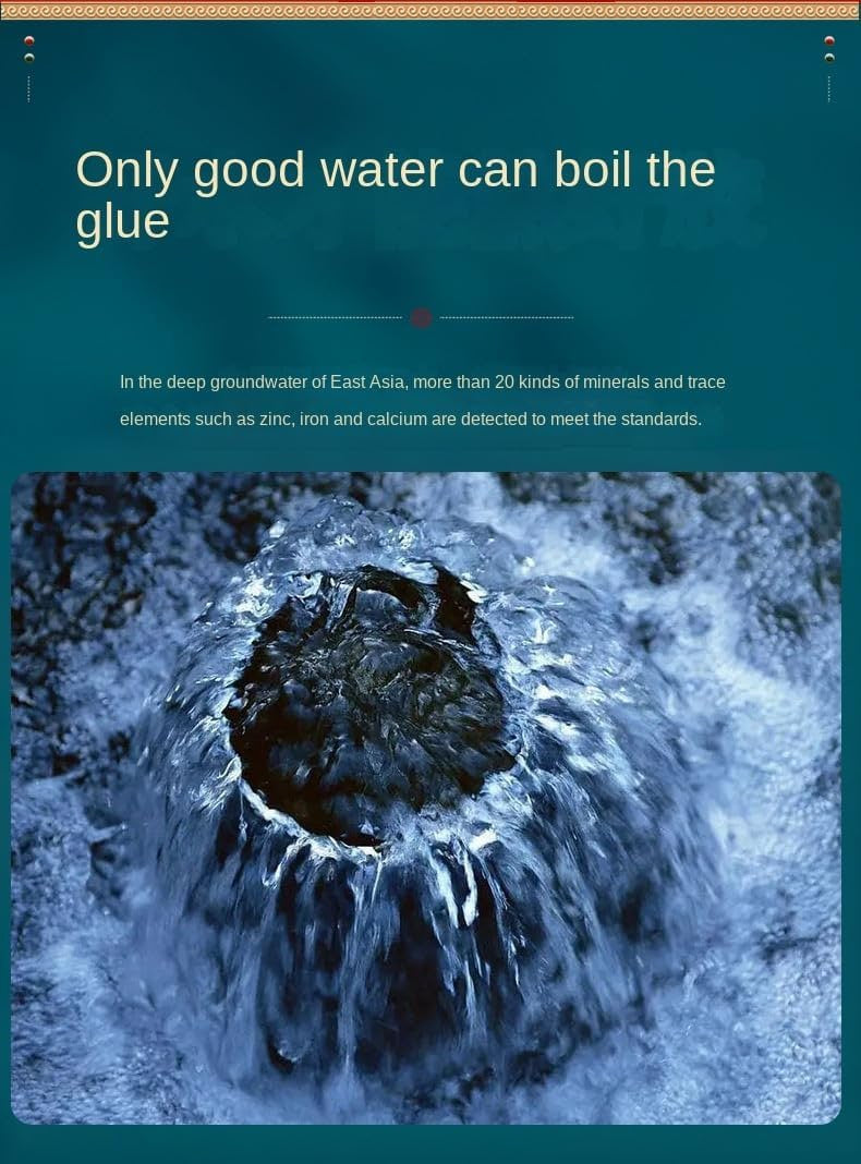 Zercumm Donkey-Hide Gelatin 250G Authentic Donkey Skin Donkey-Hide Gelatin Cube