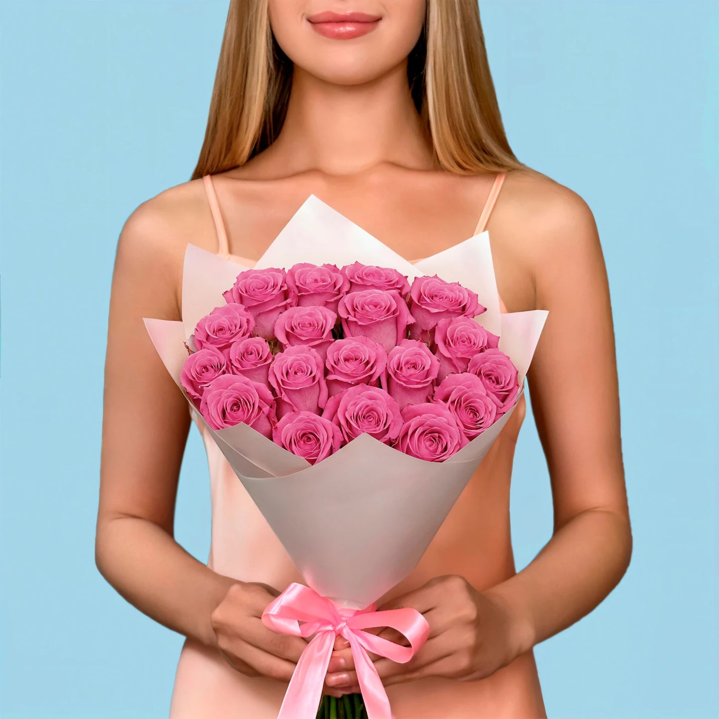 Bouquet of 20 Pink roses